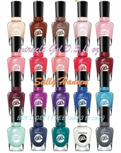 Sally Hansen New Miracle Gel Nail Polish, Choose You Colors NEW - Picture 1 of 12