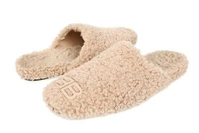 BALENCIAGA 289441 Womens Cosy BB Mule Fur Beige Size 37.5 - Image 1 of 4