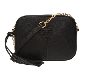 TORY BURCH McGRAW LOGO CAMERA SHOULDER BAG BORSA A SPALLA 64447001 - Foto 1 di 5