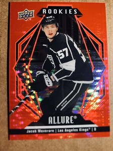2022-23 Upper Deck Allure Hockey Red Rainbow Rookies Jacob Moverare - LA Kings