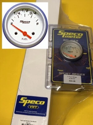 Fuel level gauge and universal sender unit Speco Sports 52mm 2" silver 524-06 - Image 1 of 4