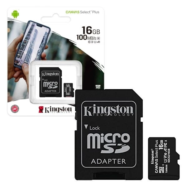 Scheda Di Memoria Micro-SDXC 32GB Kingston Canvas Select Plus + C10 Class10 SDCS - Immagine 1 di 1