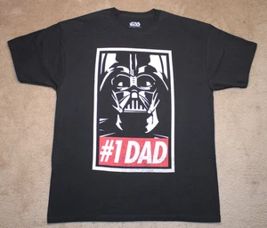 Camiseta gráfica para hombre Star Wars Darth Vader "#1 Dad" (grande) negra con licencia - Imagen 1 de 7