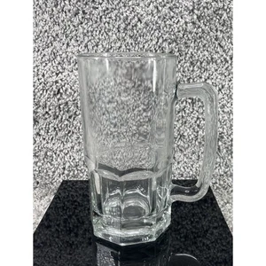 Vintage Libbey 32oz Beer Stein 8 In Heavy Clear Glass Mug Panelled Base - Picture 1 of 10