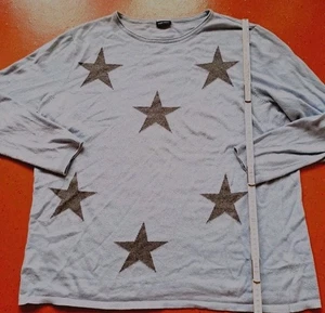 Gerry Weber hellblauer Pulli mit silbernen Sternen Gr. 48 - Bild 1 von 3