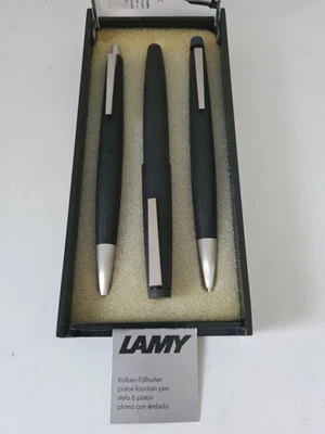 Lamy 2000 Kolbenfüller Kugelschreiber Bleistift Set 70er Jahre NOS VW Branding - Bild 1 von 4