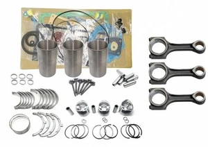 Rebuild Kit+3pcs Connecting Rod For Kubota D1102Engine Tractor L2350 L235F L1802 - Picture 1 of 9