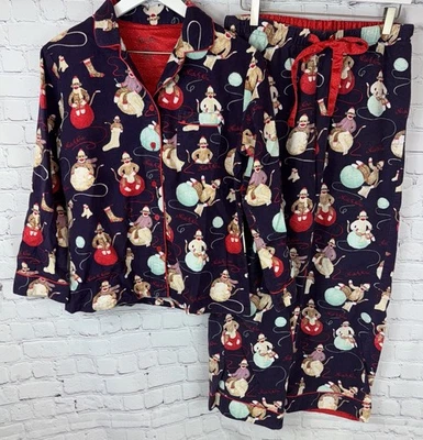 NICK & NORA 100% Algodón Franela Pijama Conjunto CALCETÍN MONO Pijama Talla Pequeña Foto 1 de 4