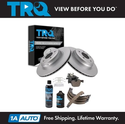 TRQ Rear Brake Pad & Rotor Kit Fits 2012-2020 BMW Foto 1 de 4
