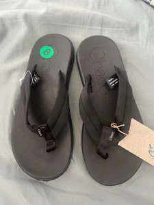Chaco Men's Sandals Chillos Flip Flop Tube Lightweight Black Size 8 - Picture 1 of 4