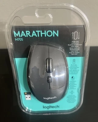 Logitech M705 Marathon (910-001935) Wireless Mouse-New Sealed-DURACELL Batteries - Image 1 of 2