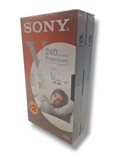 ⚡2 x Sony V2x Sony 240 Color Sound VHS casete vacío casete de vídeo 4 h nuevo⚡ - Imagen 1 de 10