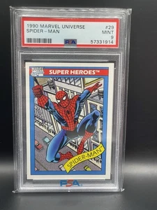 1990 Marvel Universe Spider-Man #29 Peter Parker Spiderman Mint PSA 9 - Picture 1 of 2