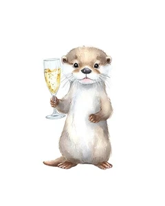Baby Otter Toast Vinyl Car Decal Sticker – Waterproof & UV-Resistant 8" - Bild 1 von 1