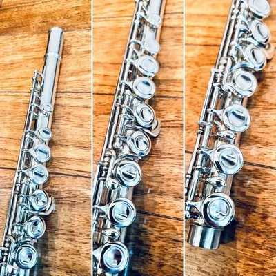 YAMAHA YFL-311 Flute Sterling Silver Headjoint Silver Plated Used With Hard Case - Image 1 of 4