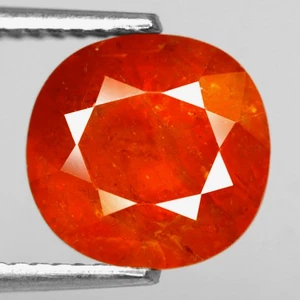 4.22Ct. Natural Gemstone Spessartine Garnet Orange Round Namibia Sparkling! - Picture 1 of 7
