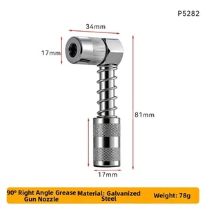 Grease Coupler Adapter Steel 90 Degree for Industrial and Automotive Tools - Picture 1 of 8