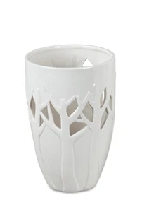 Porzellanvase TREE mit Baumdesign konisch rund H. 16,5cm weiß Formano WA - Bild 1 von 2