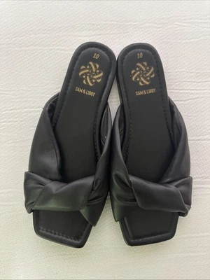 Sandalias Sam & Libby Tallulah Slide para mujer talla 10 NUEVAS negras Foto 1 de 4