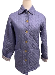 Lilly Pulitzer Womens Periwinkle (Purple) Quilted Button Barn Coat  Size Small - Picture 1 of 9