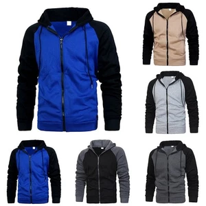 Pour Automne Pour Hiver Athlétique Hoodies Veste Capuche Encolure Manches Longu - Picture 1 of 20