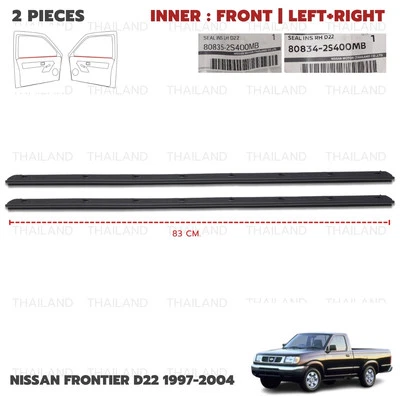 For Nissan Frontier D22 2Dr 1997 '04 Front L+R Inner Weatherstrip Door Belt Foto 1 de 4
