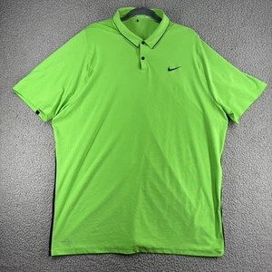 Nike Tiger Woods Collection Polo Shirt Mens XXL 2XL Green Dri-Fit Golf - Picture 1 of 14