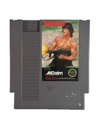 Rambo (NES, 1988) &ndash; Authentic Acclaim Cartridge &ndash; Tested & Working &ndash; NTSC &ndash; Mint