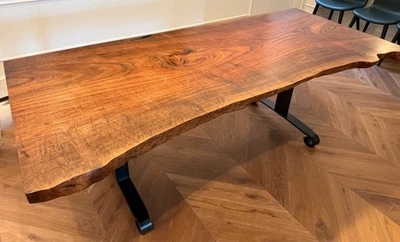 Stunning dining table in Claro Walnut custom made by Uhuru Designs  - Image 1 of 4