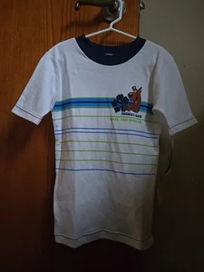 Size 10 Vtg 1998 Scooby Doo Surf Swim T Shirt Top Cartoon Network Y2k Kids NWT - Picture 1 of 10
