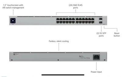 Ubiquiti Networks UniFi USW-24 Gigabit Managed Switch/SFP, 24-Port - Image 1 of 4