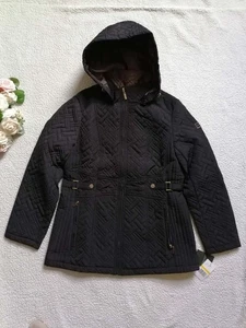 Gallery New York Hooded Quilt Jacket In Black, Size M - Picture 1 of 13