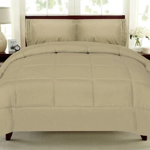Box Stitch 100% Polyester Down Alternative Comforter - Picture 1 of 33