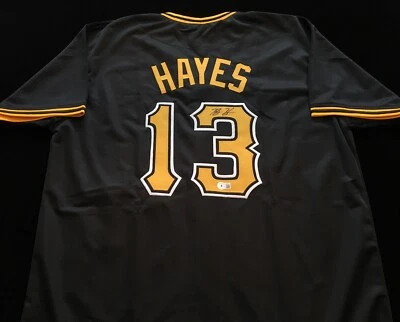 Ke'Bryan Hayes Signed Autographed Black Pittsburgh Jersey w/ COA - Image 1 of 3
