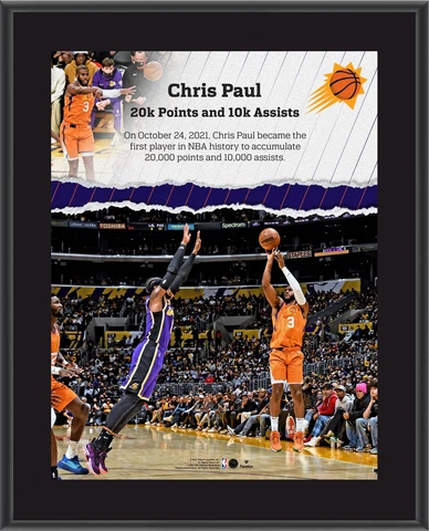 Chris Paul Suns 10.5x13 1st to 20,000 Points & 10,000 Assists Plaque Cover