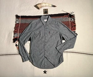 LEVIS Barstow Western Shirt M Chambray Grey LNWOT 2016 RARE - Picture 1 of 19