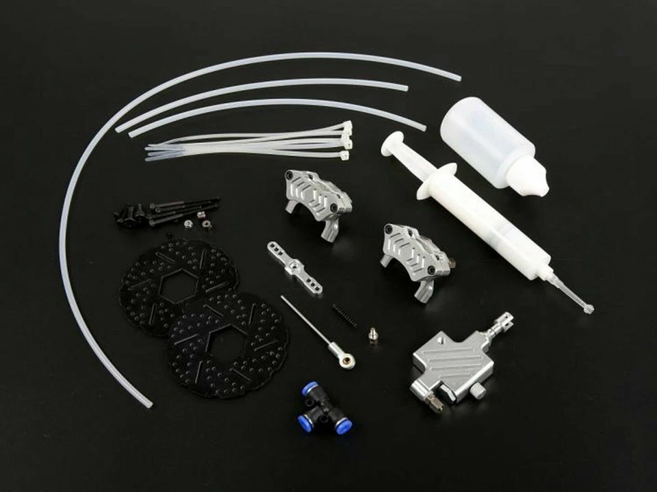 Front Wheel Hydraulic Brake System for 1/5 Scale HPI KM Baja 5B 5SC Rovan RC Car - Image 1 of 4