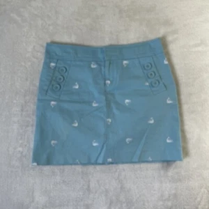 Lilly Pulitzer Womans Mini Skirt Blue 2 Geometric Buttons Zip Short - Picture 1 of 6