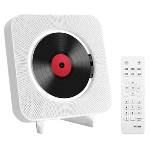 Tragbarer Bluetooth-CD-Player mit Wandmontage USB Aux Home Audio - Bild 1 von 10