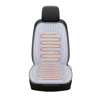 Cojín para silla de asiento térmico de coche 12V/24V almohadilla térmica cubierta caliente invierno beige Foto 1 de 4