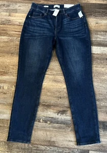 LOFT Mid Rise Curvy Skinny Denim Jeans Dark Wash Women’s Size 6 Brand New - Picture 1 of 9