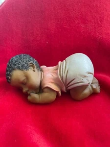 Sleeping Baby Boy Sucking Thumb Figurine - Picture 1 of 9