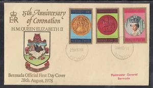 Bermuda Scott 360-2FDC - Royal Coronation, 25th Anniv. - Picture 1 of 1