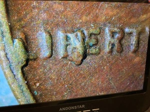1953 Monster BIE Cent DIE Errors in “LIBERTY”- ILIBIERTY BROWN - J359 - Picture 1 of 4