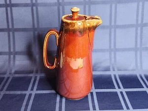 10" brown drip glaze (hull) pottery oven proof usa coffee pot carafe - Picture 1 of 10