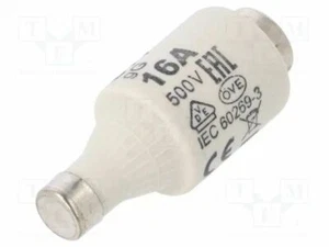 Fusible: Fusión DII 16A 250VDC Cerámica D 002312405 Fusibles D 500VAC gG - Imagen 1 de 1