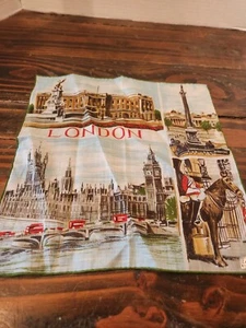 Vtg Lehner Linen Tea Towel LONDON ENGLAND  - Picture 1 of 12