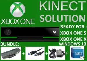 KINECT SENSOR V2 WIN 10 USB 3.0 3D SCANNING MOTION CAP XBOX ONE X WITH ADAPTER - Picture 1 of 8