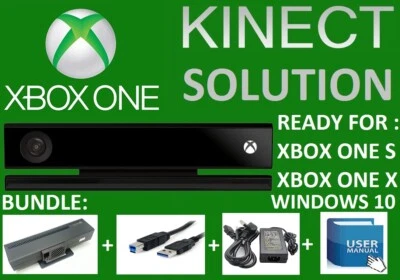 KINECT SENSOR V2 WIN 10 USB 3.0 3D SCANNING MOTION CAP XBOX ONE X  WITH ADAPTER - Image 1 of 4