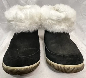 Botines para mujer Sorel Out N About forrados de piel de cuero negro talla 7,5 - Imagen 1 de 10